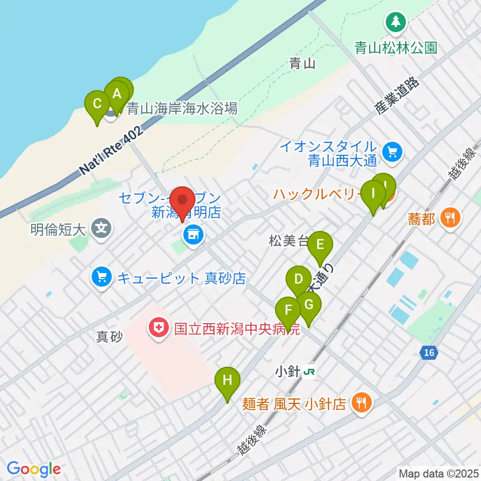 ギターショップイシヤマ周辺のカフェ一覧地図