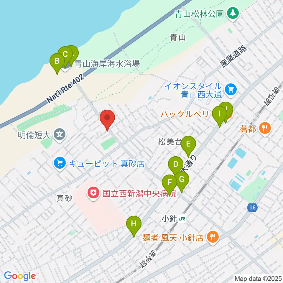 ギターショップイシヤマ周辺のカフェ一覧地図