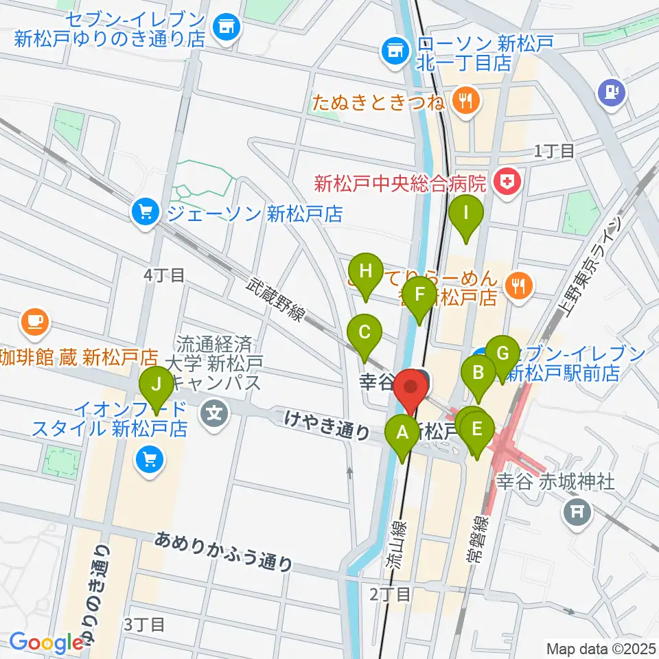 新松戸FIREBIRD周辺のカフェ一覧地図