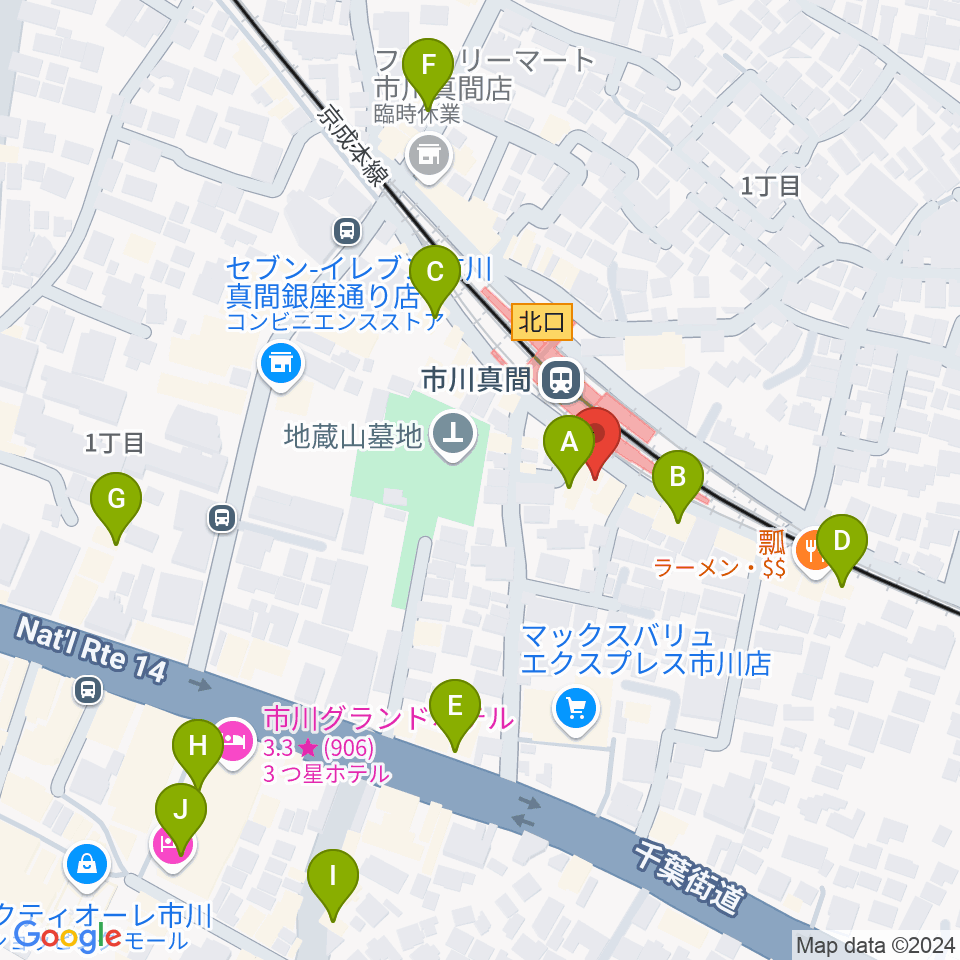 アルマナックハウス周辺のカフェ一覧地図