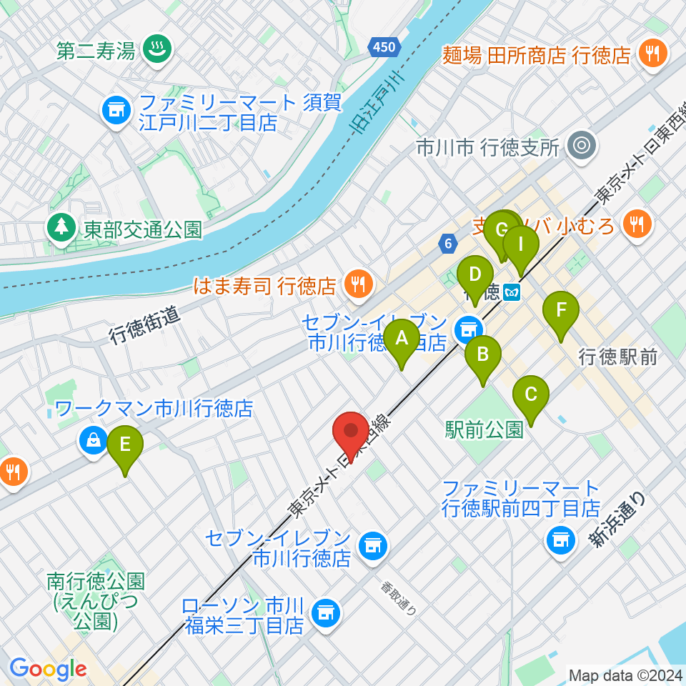 ホットハウス周辺のカフェ一覧地図