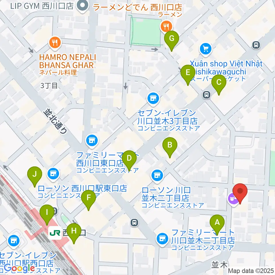 西川口Hearts周辺のカフェ一覧地図
