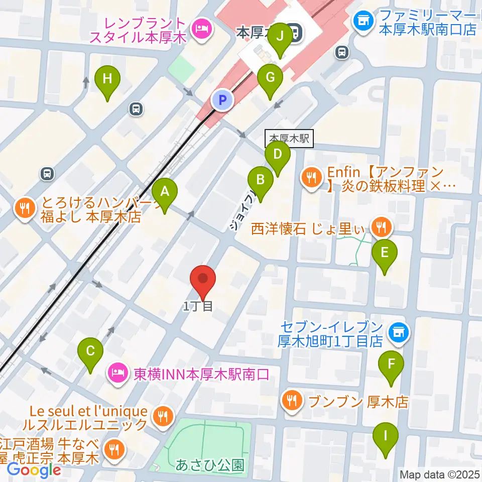 サンダースネイクアツギ周辺のカフェ一覧地図