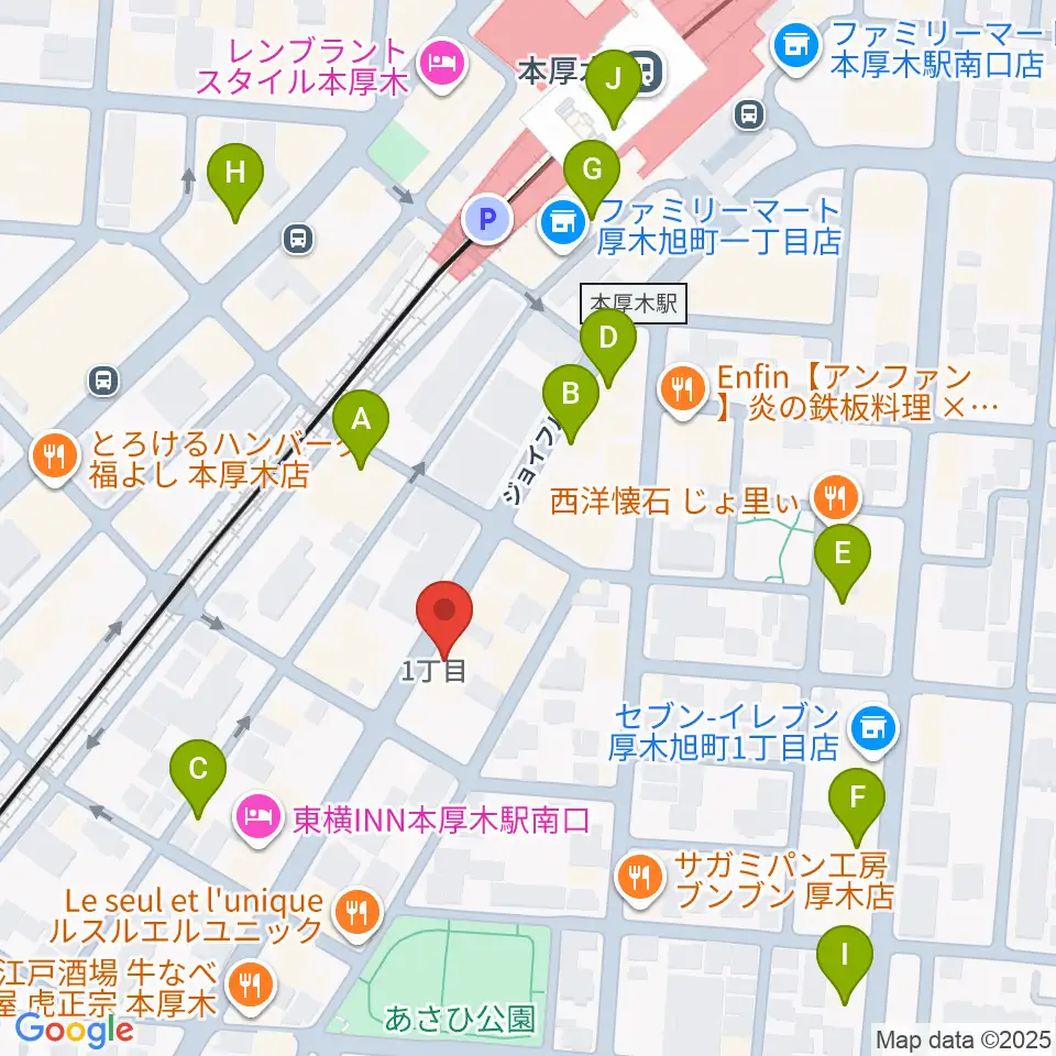 サンダースネイクアツギ周辺のカフェ一覧地図