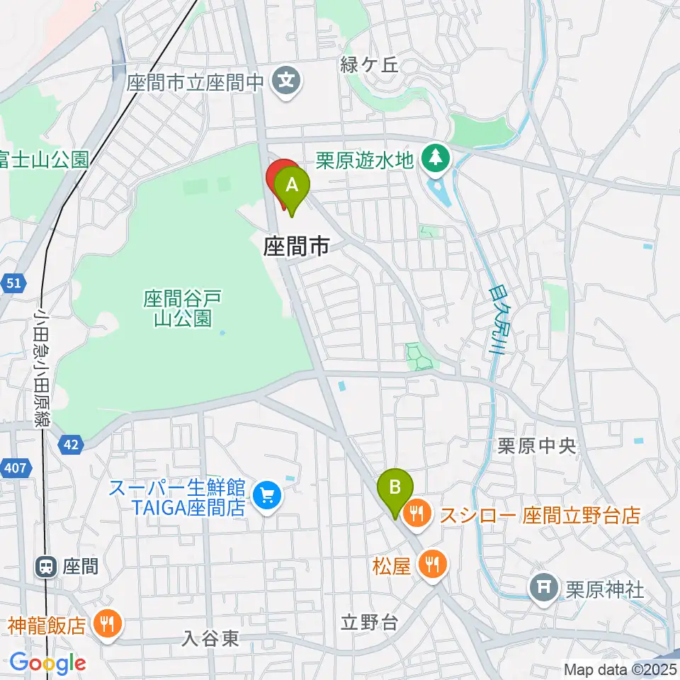 ハーモニーホール座間周辺のカフェ一覧地図