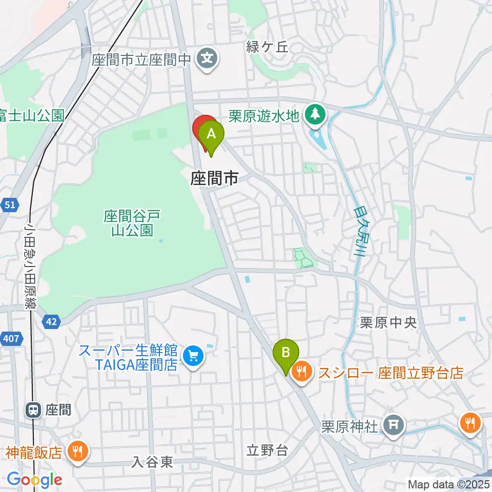 ハーモニーホール座間周辺のカフェ一覧地図