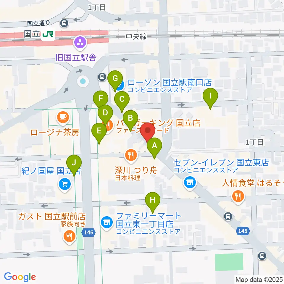ハーバーライト周辺のカフェ一覧地図