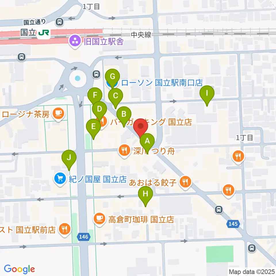 ハーバーライト周辺のカフェ一覧地図