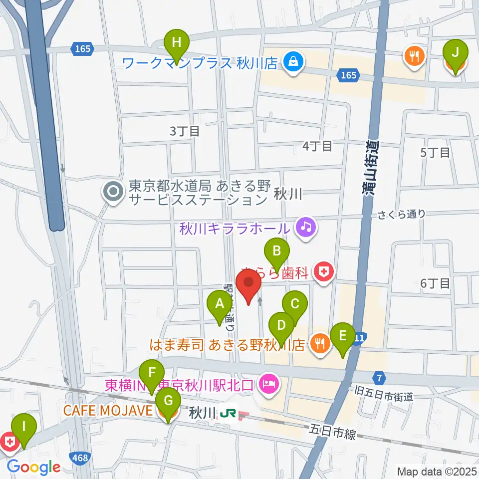トラストルピア周辺のカフェ一覧地図