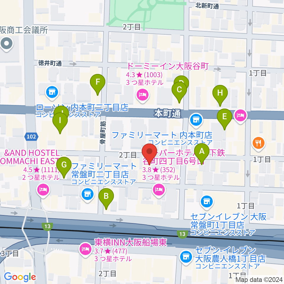 Hit Studio TANIYON周辺のカフェ一覧地図