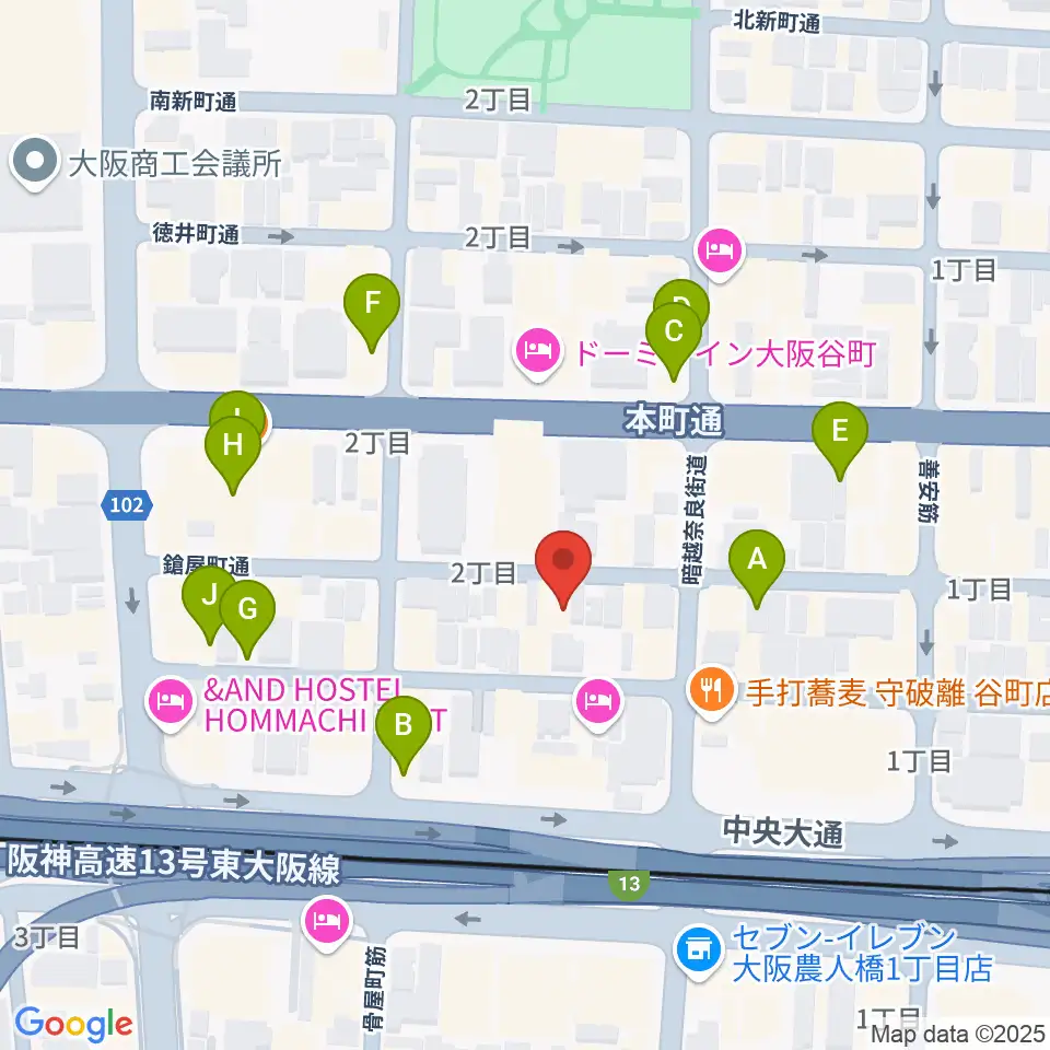 Hit Studio TANIYON周辺のカフェ一覧地図