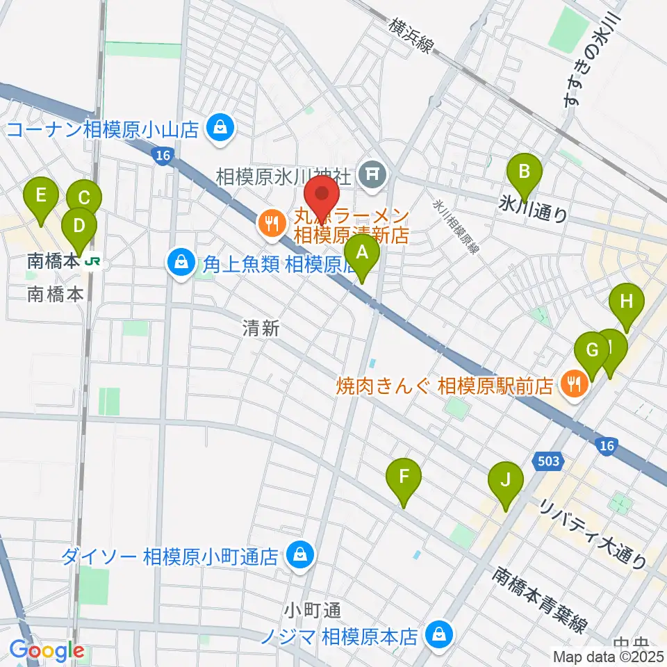 ベルベットルームスタジオ周辺のカフェ一覧地図