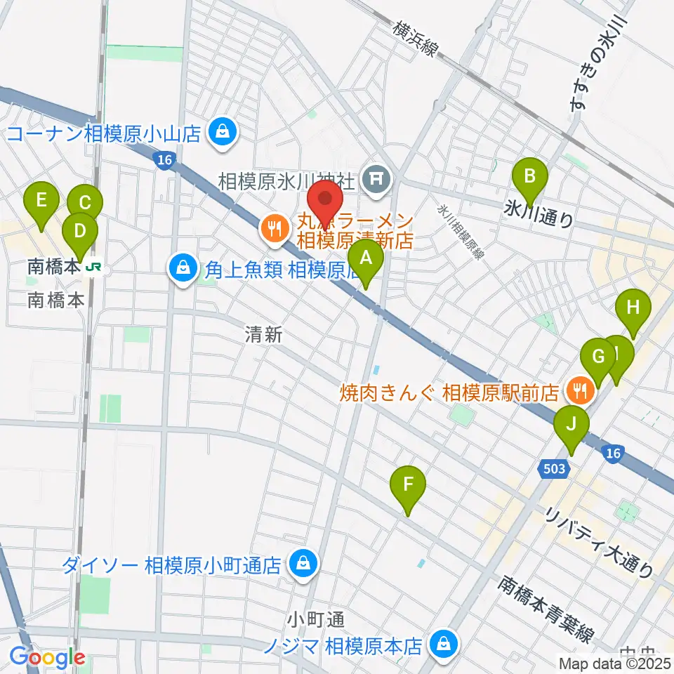 ベルベットルームスタジオ周辺のカフェ一覧地図