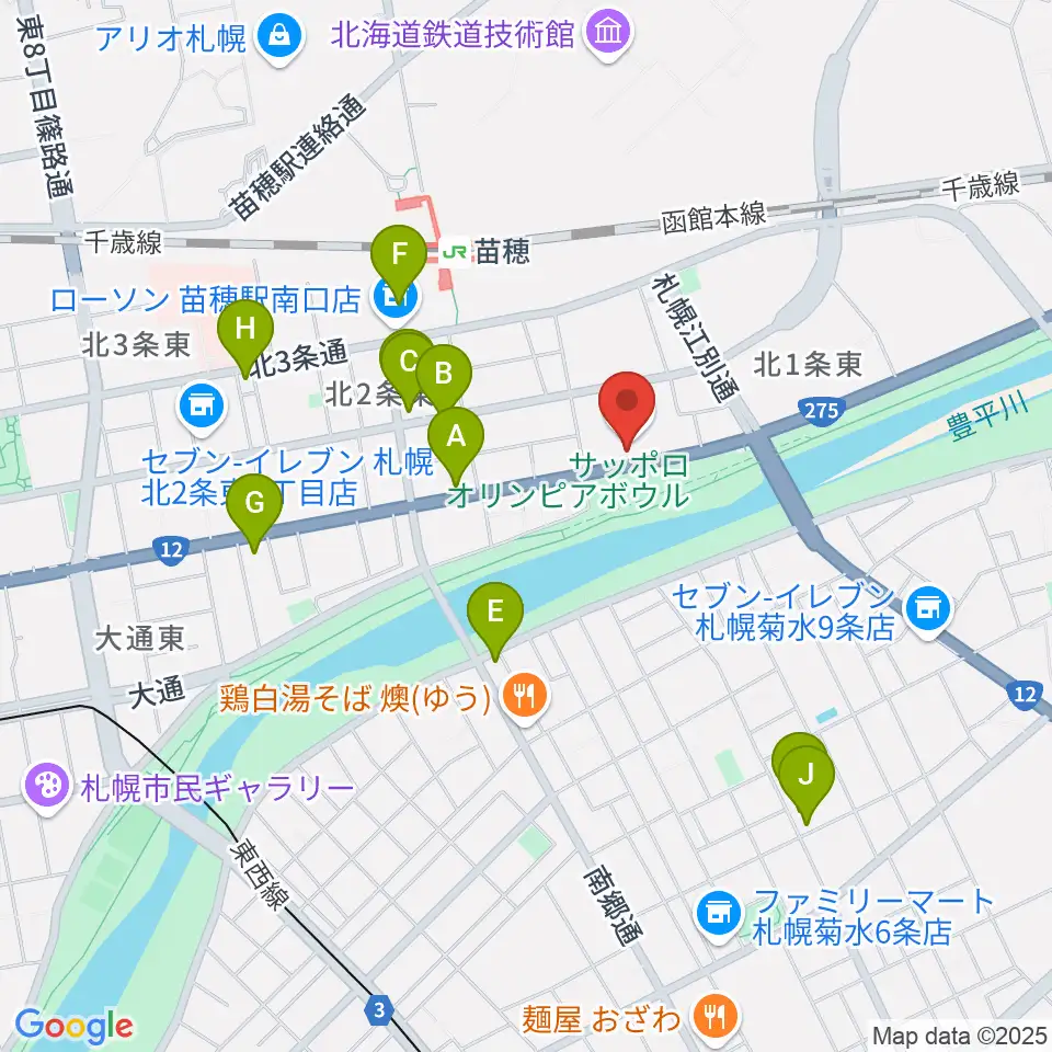 スタジオマグナム周辺のカフェ一覧地図