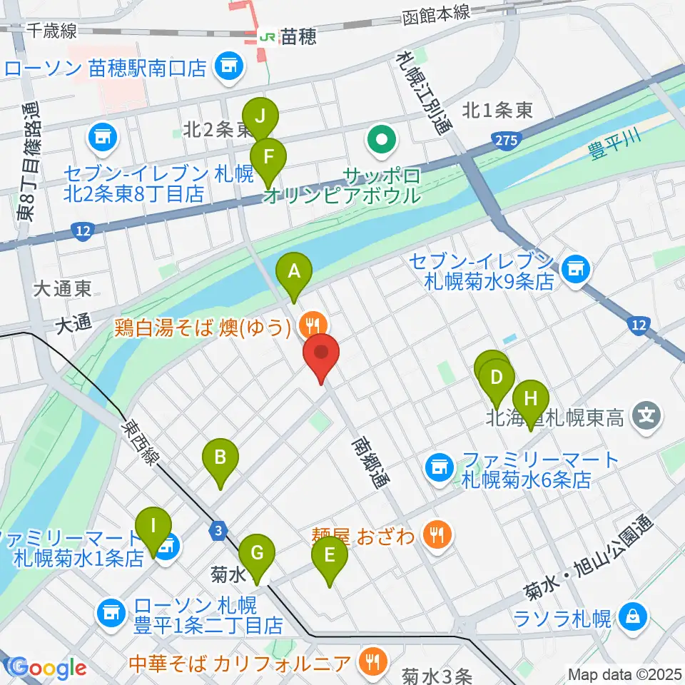 STUDIO BLUE-DUN周辺のカフェ一覧地図