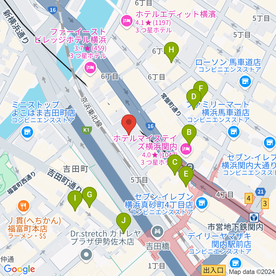 R's TRIBECA周辺のカフェ一覧地図