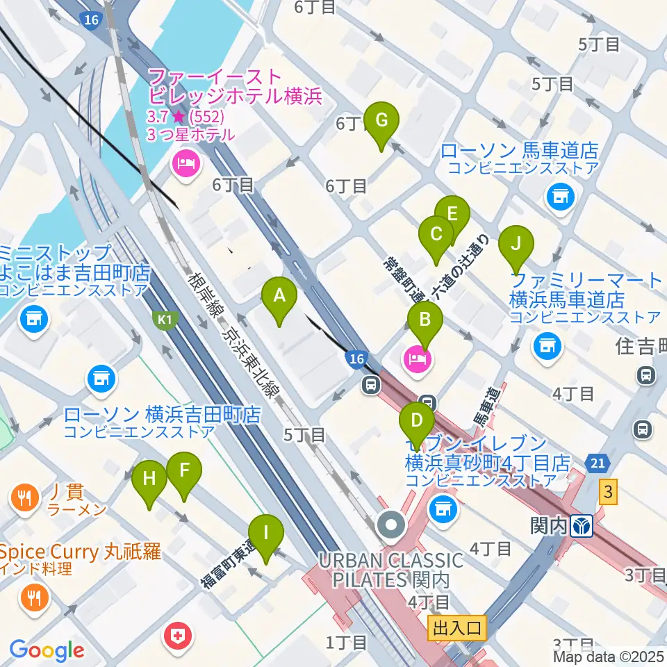 R's TRIBECA周辺のカフェ一覧地図