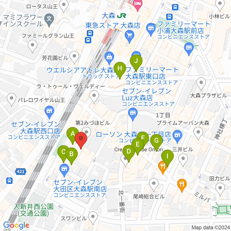 フォーク居酒屋 風に吹かれて周辺のカフェ一覧地図