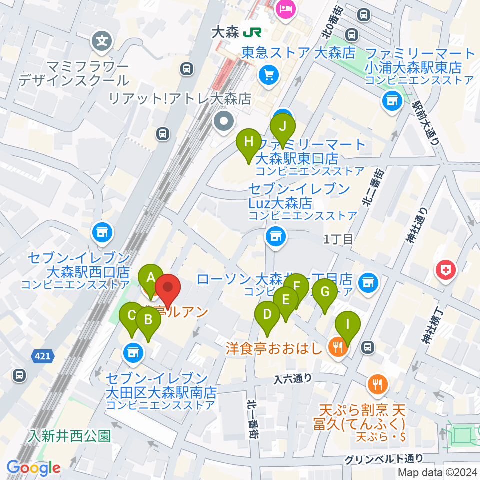 フォーク居酒屋 風に吹かれて周辺のカフェ一覧地図