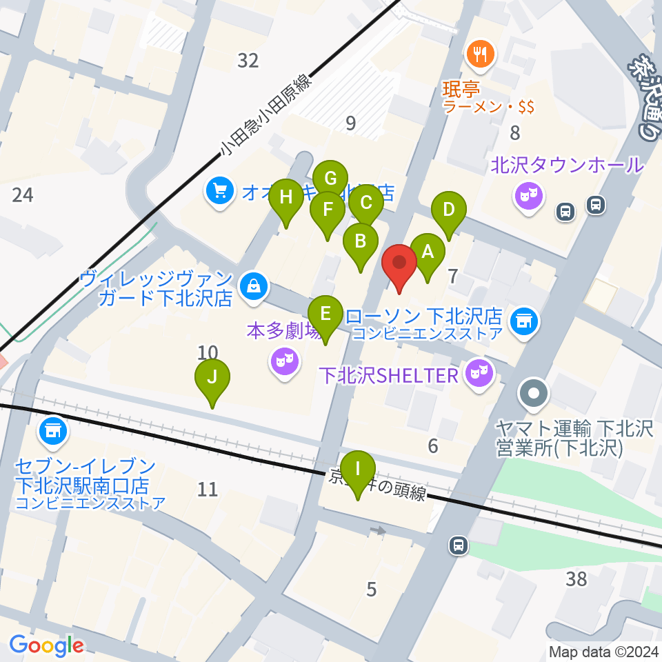 下北沢 music bar rpm周辺のカフェ一覧地図