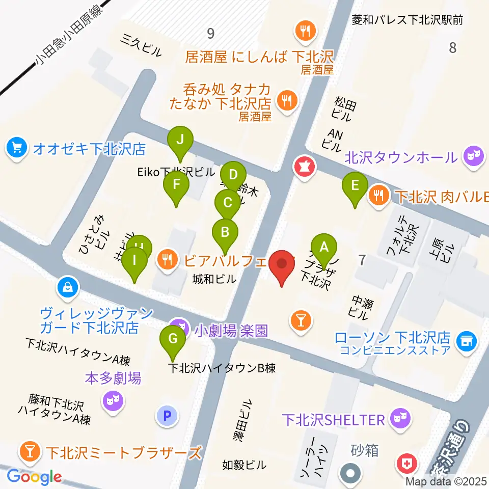 下北沢 music bar rpm周辺のカフェ一覧地図