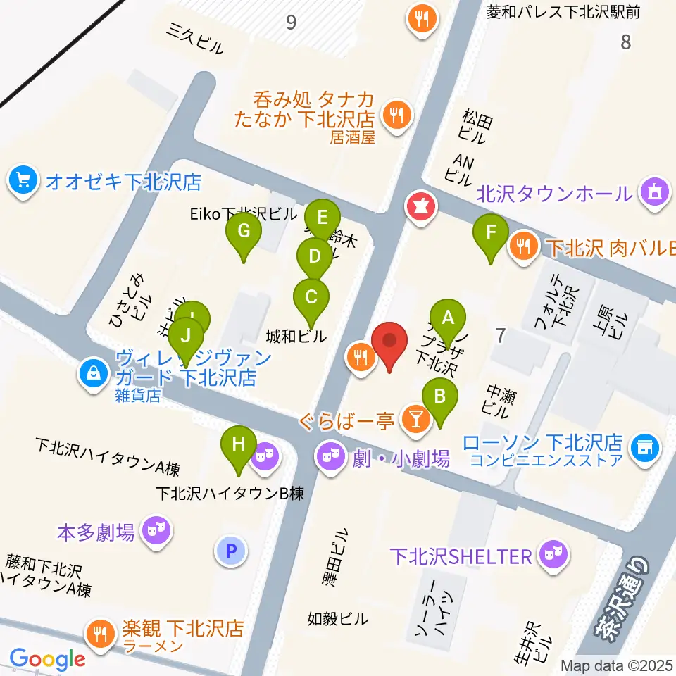 下北沢 music bar rpm周辺のカフェ一覧地図