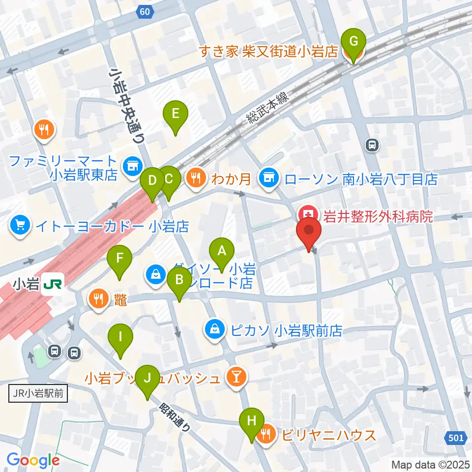 小岩COCHI周辺のカフェ一覧地図