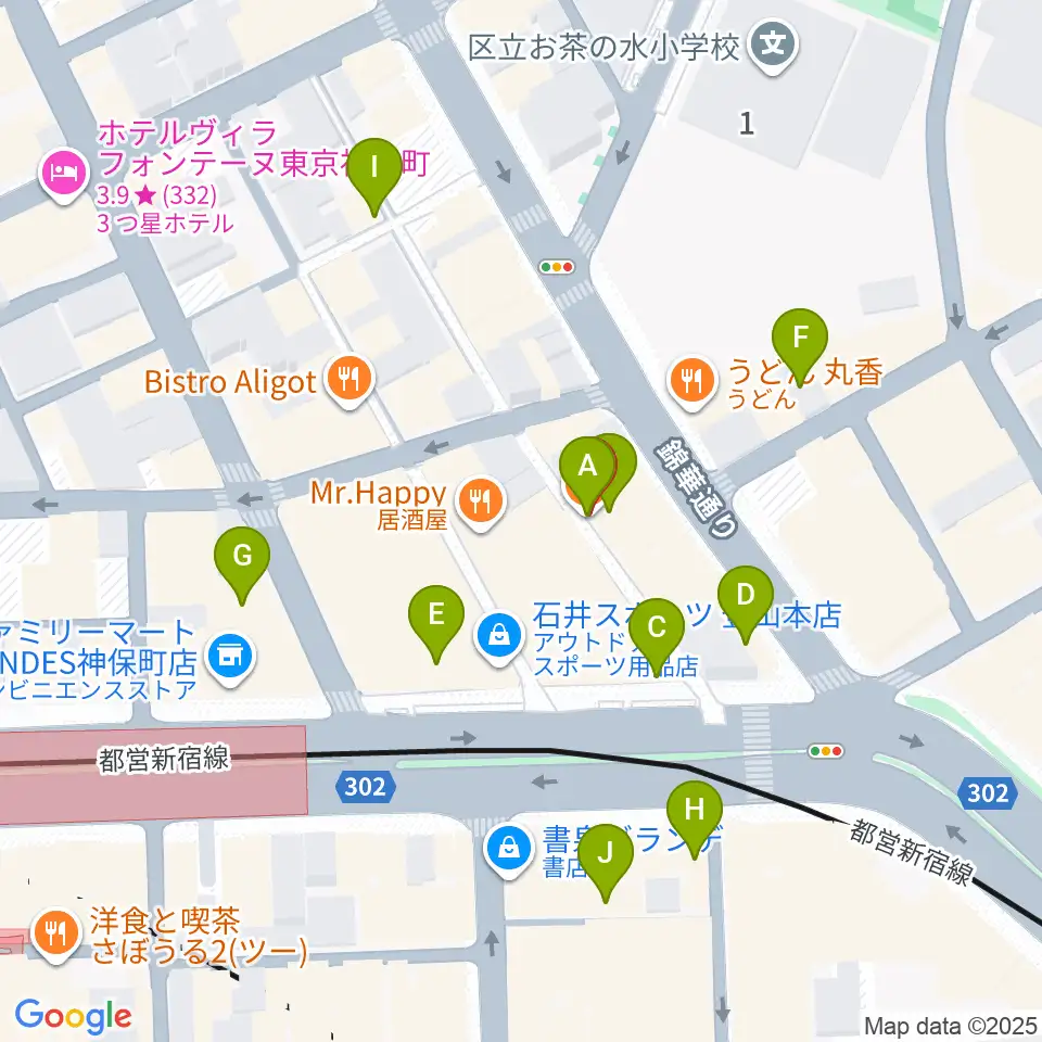 アディロンダックカフェ周辺のカフェ一覧地図