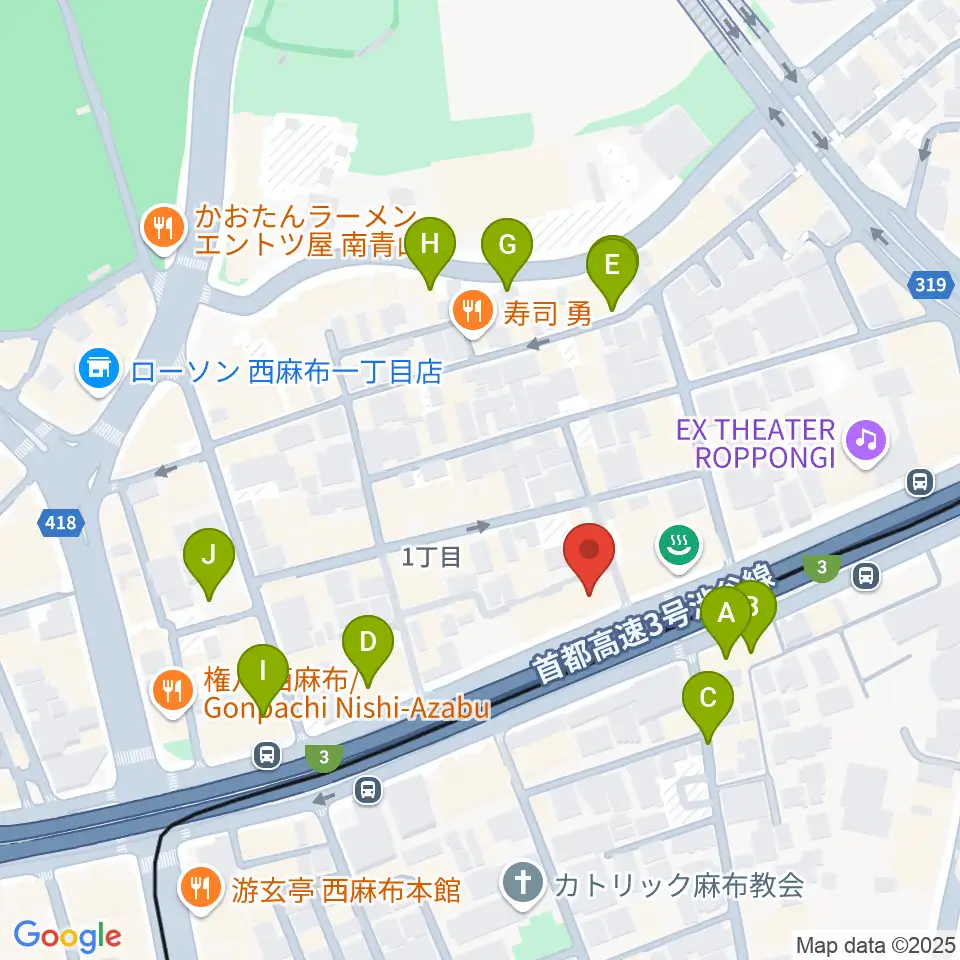 西麻布 新世界周辺のカフェ一覧地図