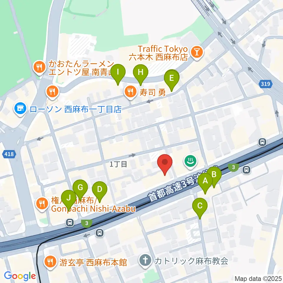 西麻布 新世界周辺のカフェ一覧地図