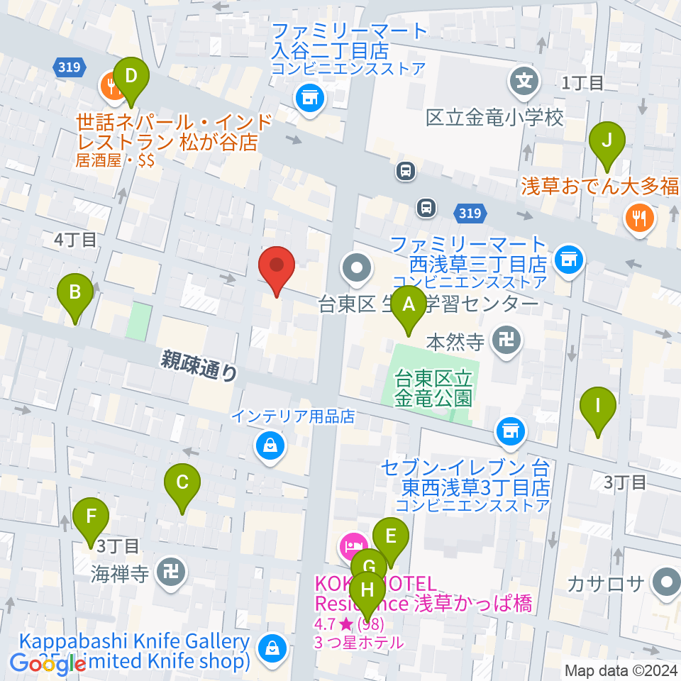 入谷なってるハウス周辺のカフェ一覧地図