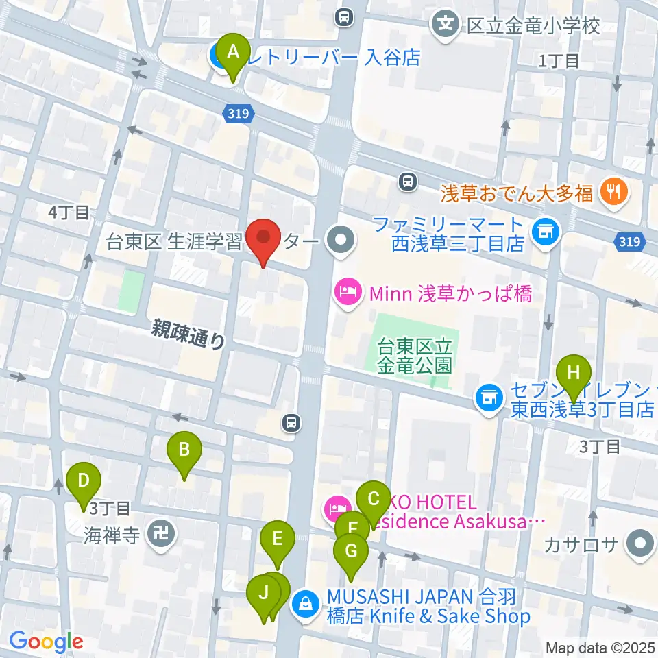 入谷なってるハウス周辺のカフェ一覧地図