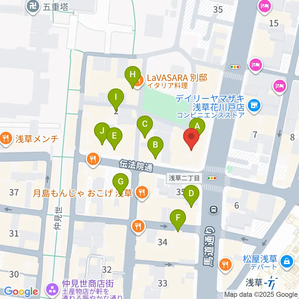 ライブ・バー舵輪周辺のカフェ一覧地図
