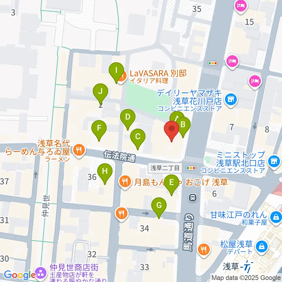 ライブ・バー舵輪周辺のカフェ一覧地図