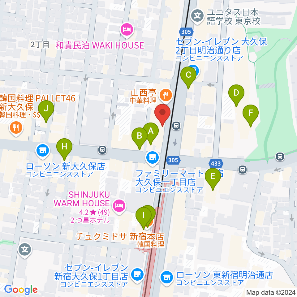 真昼の月・夜の太陽周辺のカフェ一覧地図