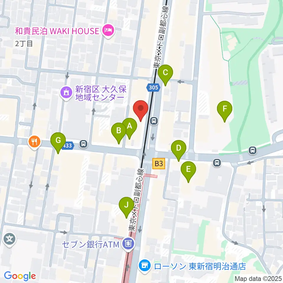 真昼の月・夜の太陽周辺のカフェ一覧地図