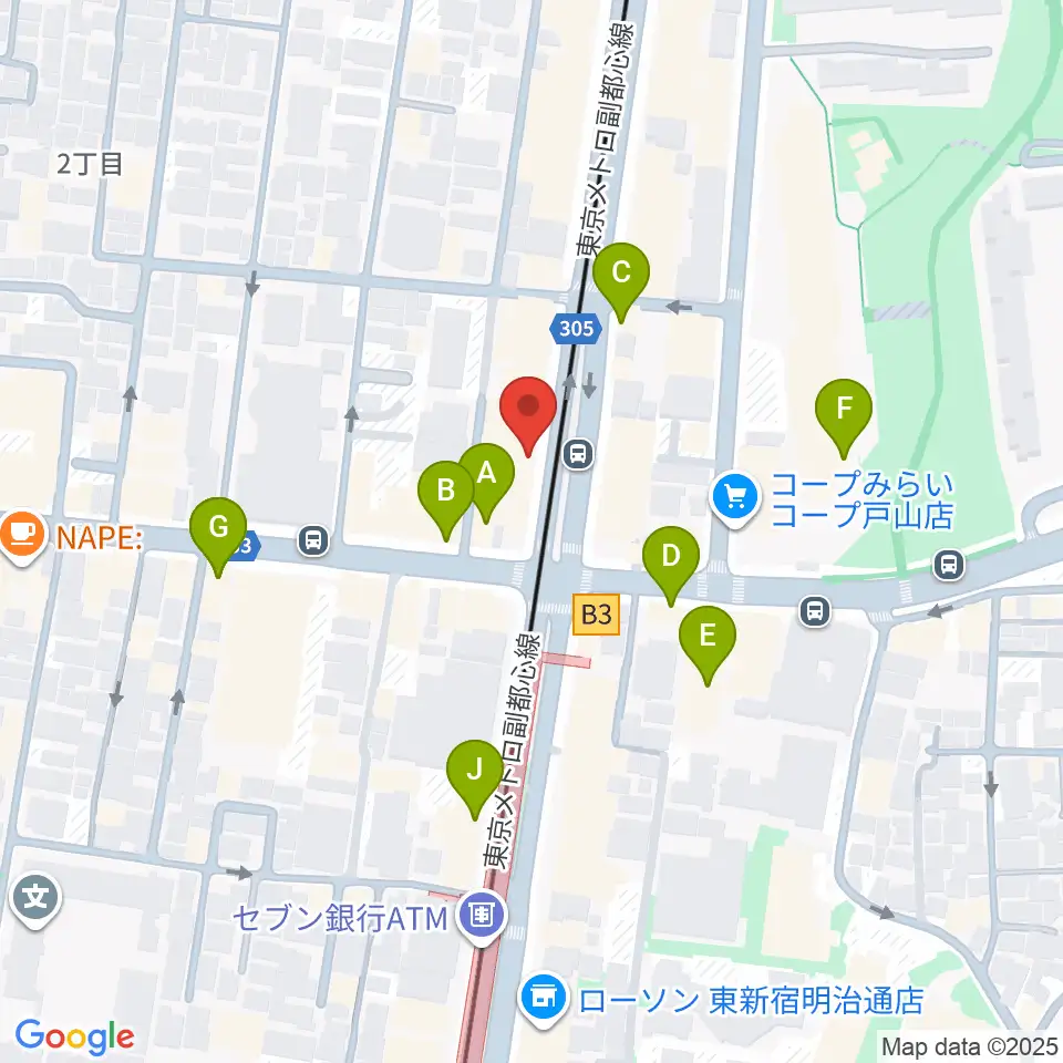 真昼の月・夜の太陽周辺のカフェ一覧地図