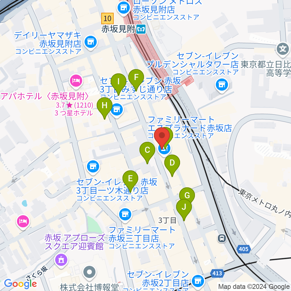 橋の下周辺のカフェ一覧地図