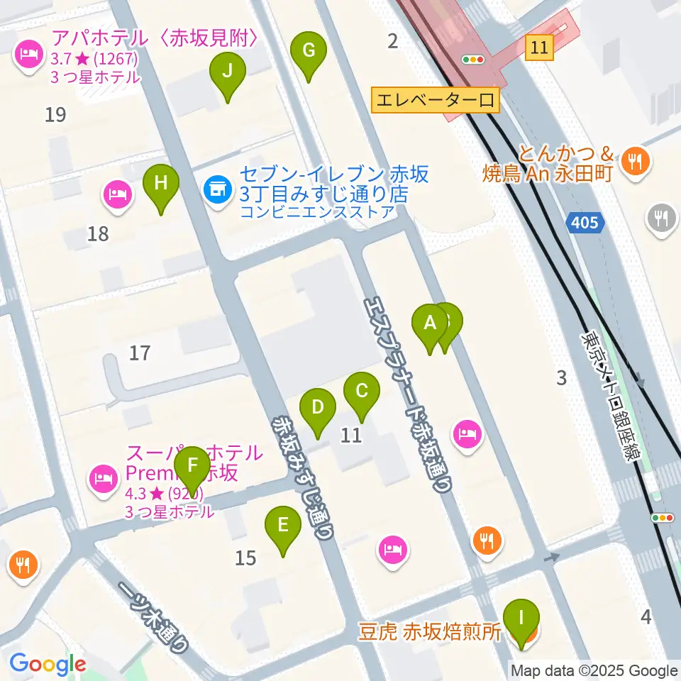 橋の下周辺のカフェ一覧地図