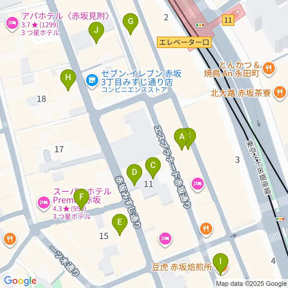 橋の下周辺のカフェ一覧地図