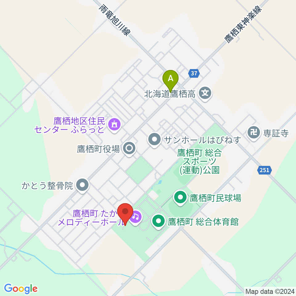 たかすメロディーホール周辺のカフェ一覧地図