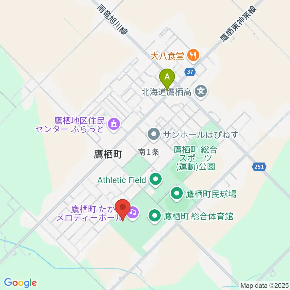 たかすメロディーホール周辺のカフェ一覧地図