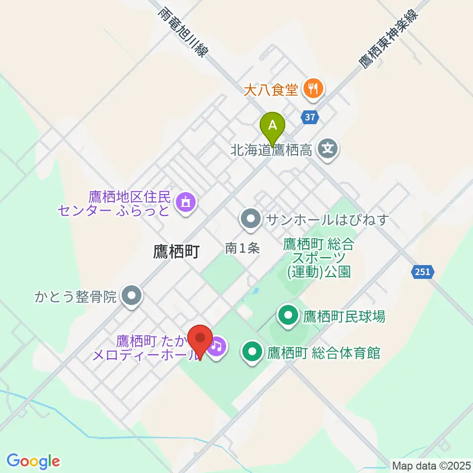 たかすメロディーホール周辺のカフェ一覧地図