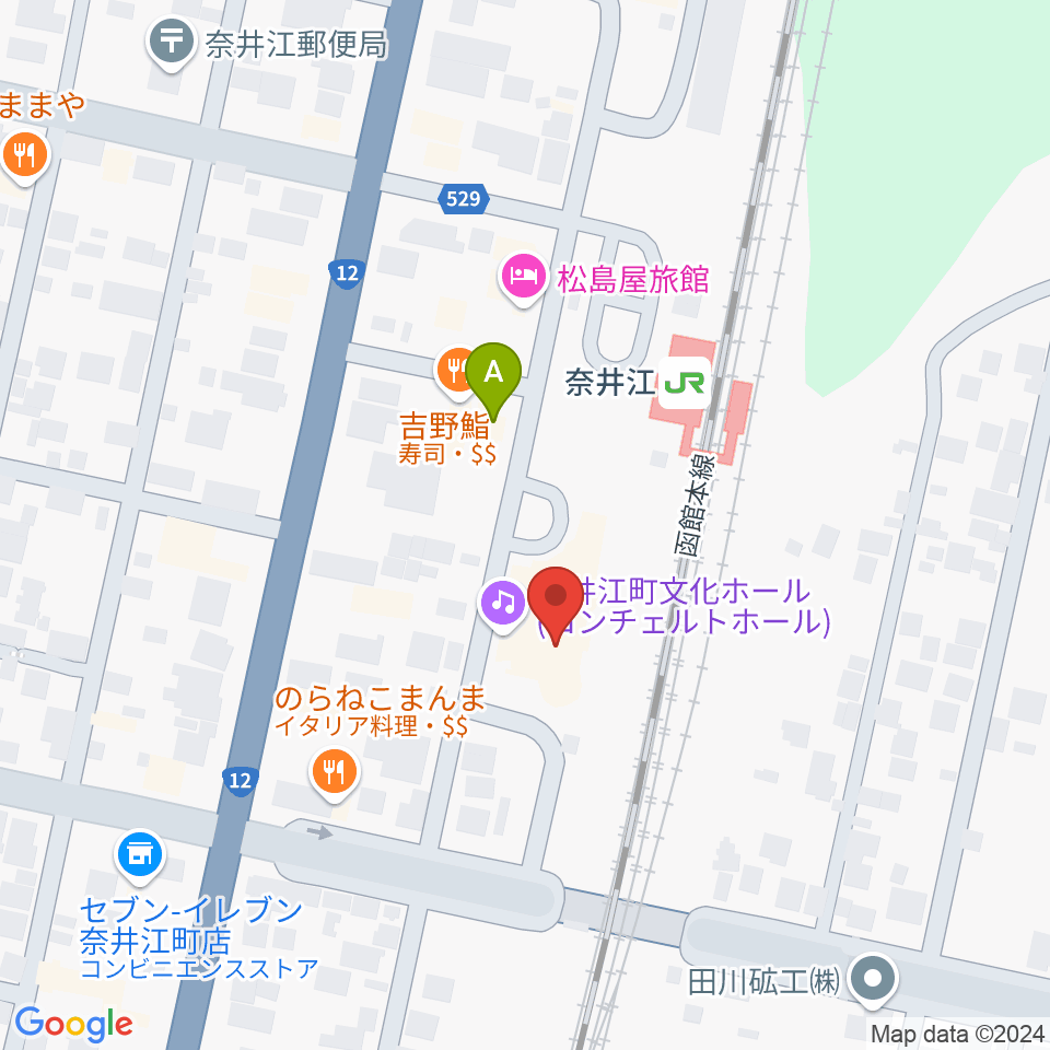 奈井江町文化ホール コンチェルトホール周辺のカフェ一覧地図