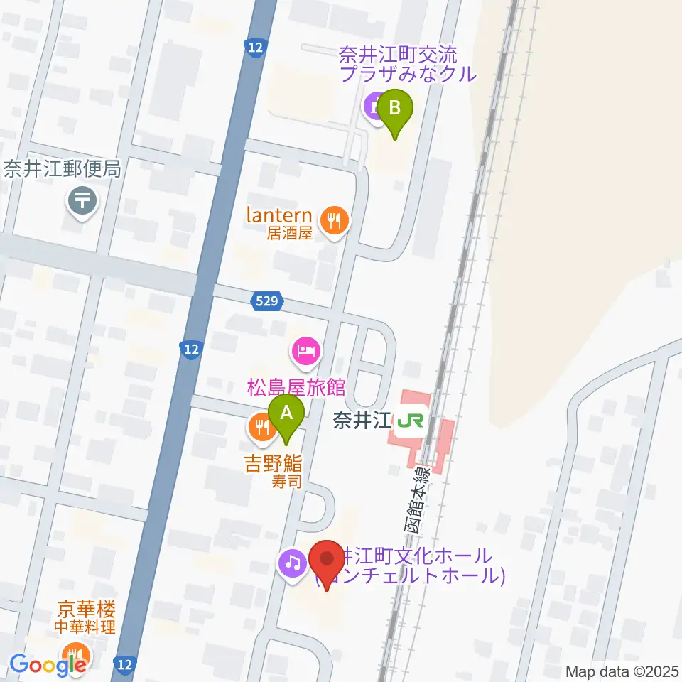 奈井江町文化ホール コンチェルトホール周辺のカフェ一覧地図