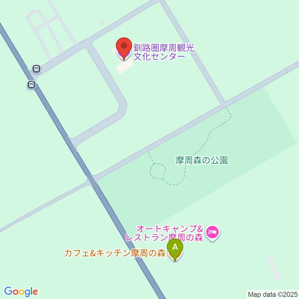 釧路圏摩周観光文化センター周辺のカフェ一覧地図