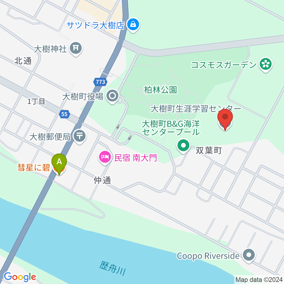 大樹町生涯学習センター周辺のカフェ一覧地図