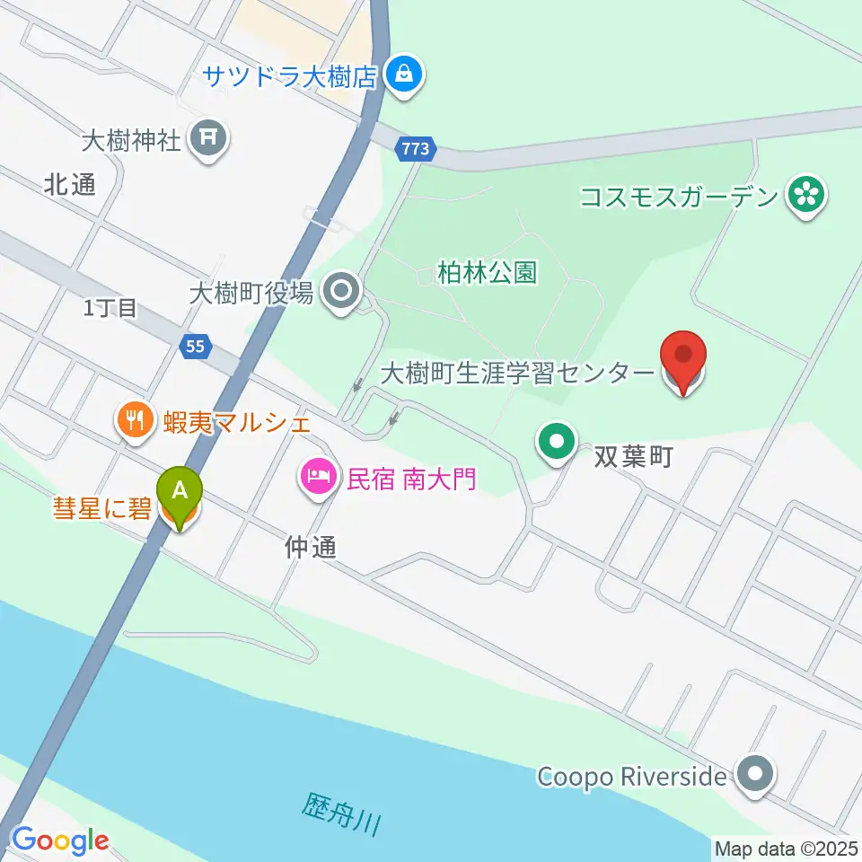 大樹町生涯学習センター周辺のカフェ一覧地図