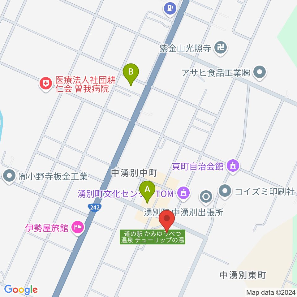 湧別町文化センターTOM周辺のカフェ一覧地図