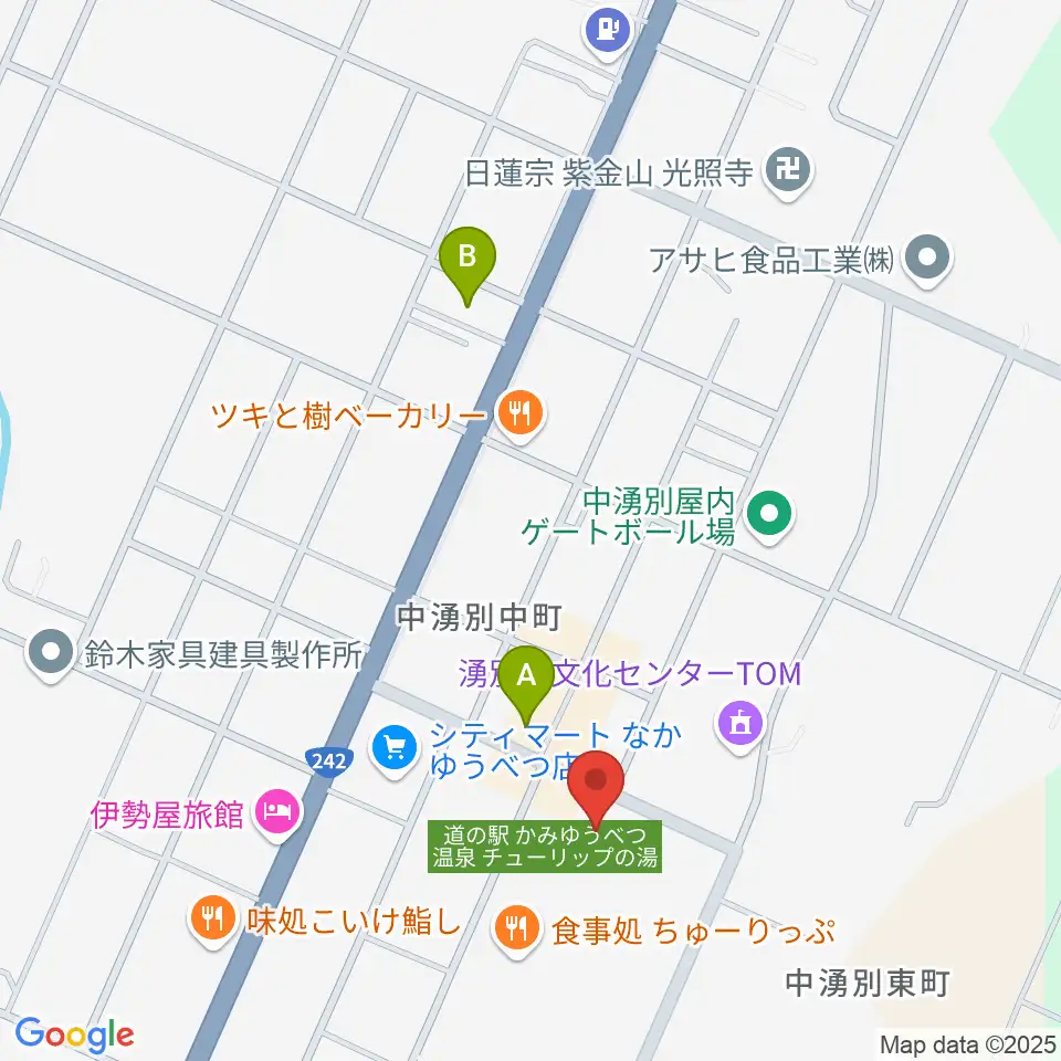 湧別町文化センターTOM周辺のカフェ一覧地図
